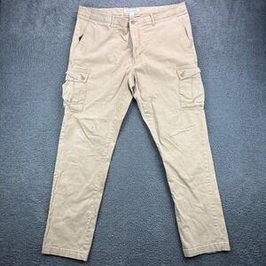 Amazon Essentials Men's Tan Cargo Pants Size‎ 38x34 Straight Fit Cotton Blend